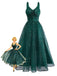 Green 1930s Twisted Sequin Mesh Dress - vintage dress, retro fashion