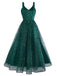 Green 1930s Twisted Sequin Mesh Dress - vintage dress, retro fashion