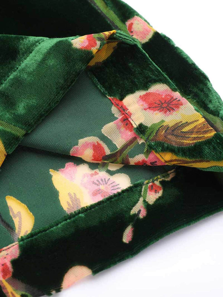 Green 1930s Velvet Vintage Jumpsuit — 1930s vintage charm for her modern wardrobe