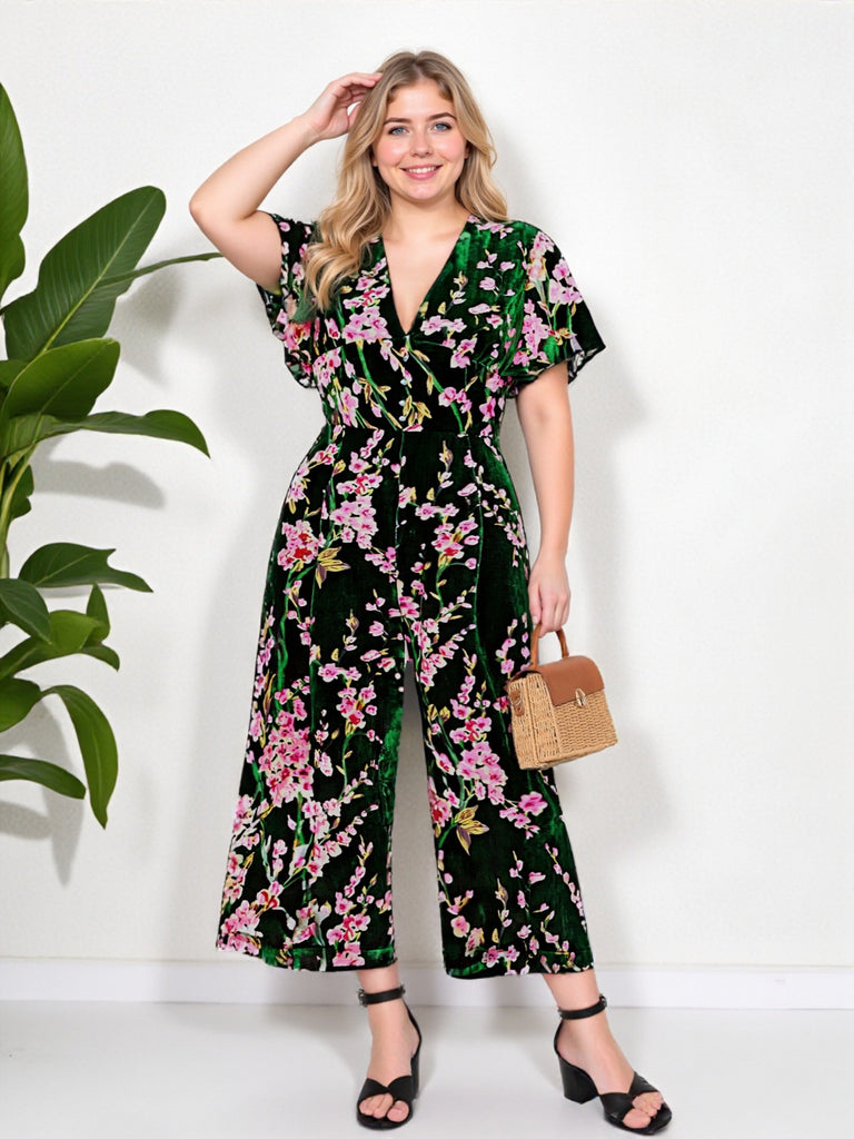 Green 1930s Velvet Vintage Jumpsuit — vintage elegance for the modern woman