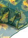 Green 1940s Chiffon Sunflowers Cover-up, vintage fashion, retro style - perfect for women who love vintage and retro fashion