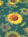 Green 1940s Chiffon Sunflowers Cover-up, vintage fashion, retro style - perfect for women who love vintage and retro fashion