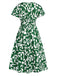 Green 1940s Colorblock Cap Dress, vintage dress, retro fashion - perfect for women who love vintage and retro fashion