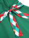 She slips into this Green 1940s Colorful Plaid Notched Collar Dress and suddenly it's a 1940s daydream
