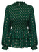 Green 1940s Geometric Lantern Blouse, vintage top, retro blouse - perfect for women who love vintage and retro fashion