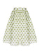She sways in this Green 1940s Schiffon Polka Dots Skirt and it's pure 1940s magic