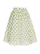 This Green 1940s Schiffon Polka Dots Skirt spins 1940s stories with every step