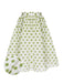 Green 1940s Schiffon Polka Dots Skirt: 1940s grace for the woman who dances through life