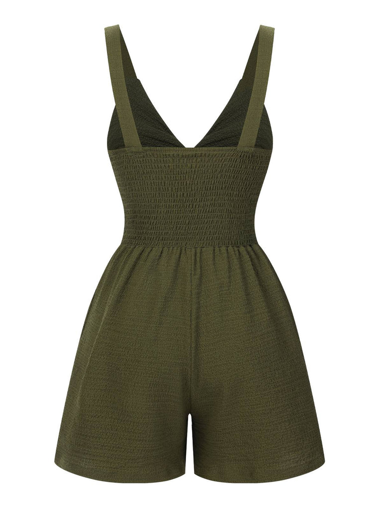 1940s Solid HollowOut Twisted Romper | 1940s | vintage romper, retro jumpsuit