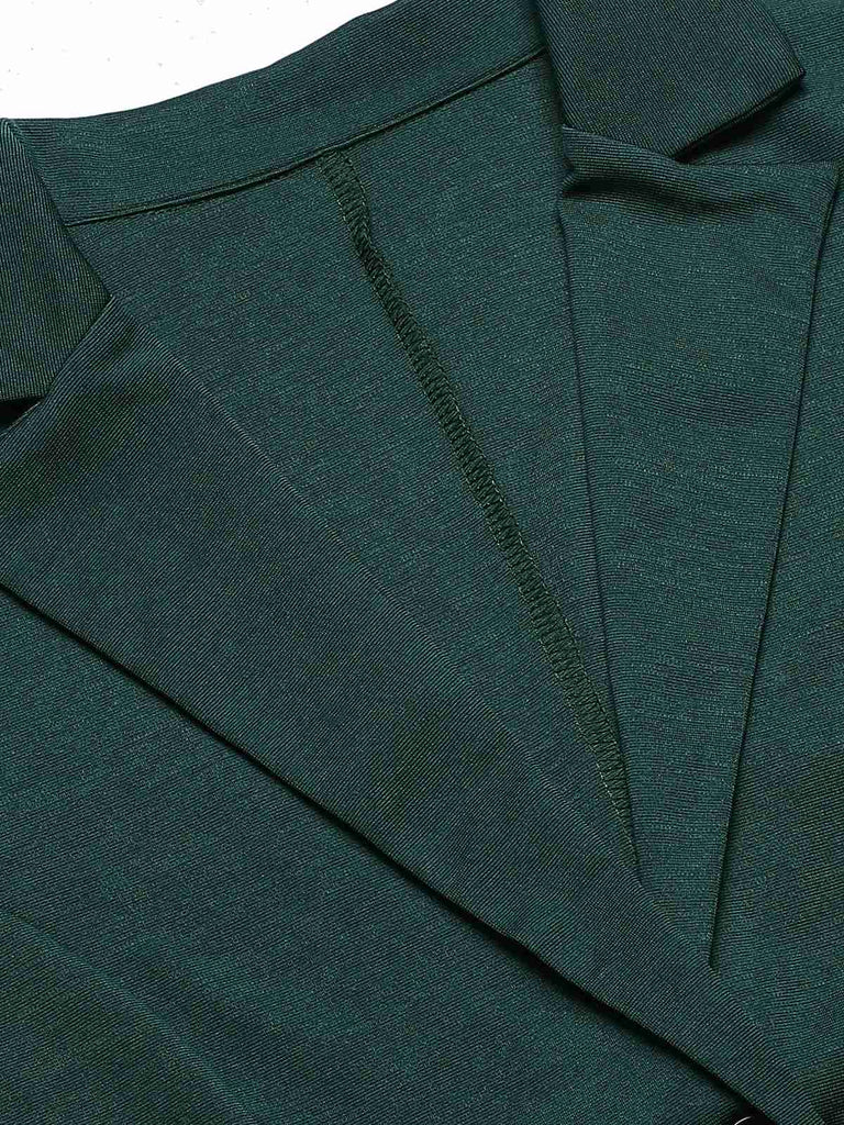 Green 1940s Solid Lapel One Button Suit, vintage fashion, retro style - perfect for women who love vintage and retro fashion
