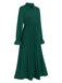 Green 1940s Solid Pleated Shirt Collar Dress, vintage dress, retro fashion - perfect for women who love vintage and retro fashion