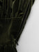Green 1940s Velvet Deep-V Puff Sleeve Ruched Dress - vintage dress, retro fashion