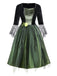 Green 1950s 3D Flower Wonderful Wizard Dress - vintage dress, retro fashion, rockabilly