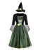 Green 1950s 3D Flower Wonderful Wizard Dress - vintage dress, retro fashion, rockabilly