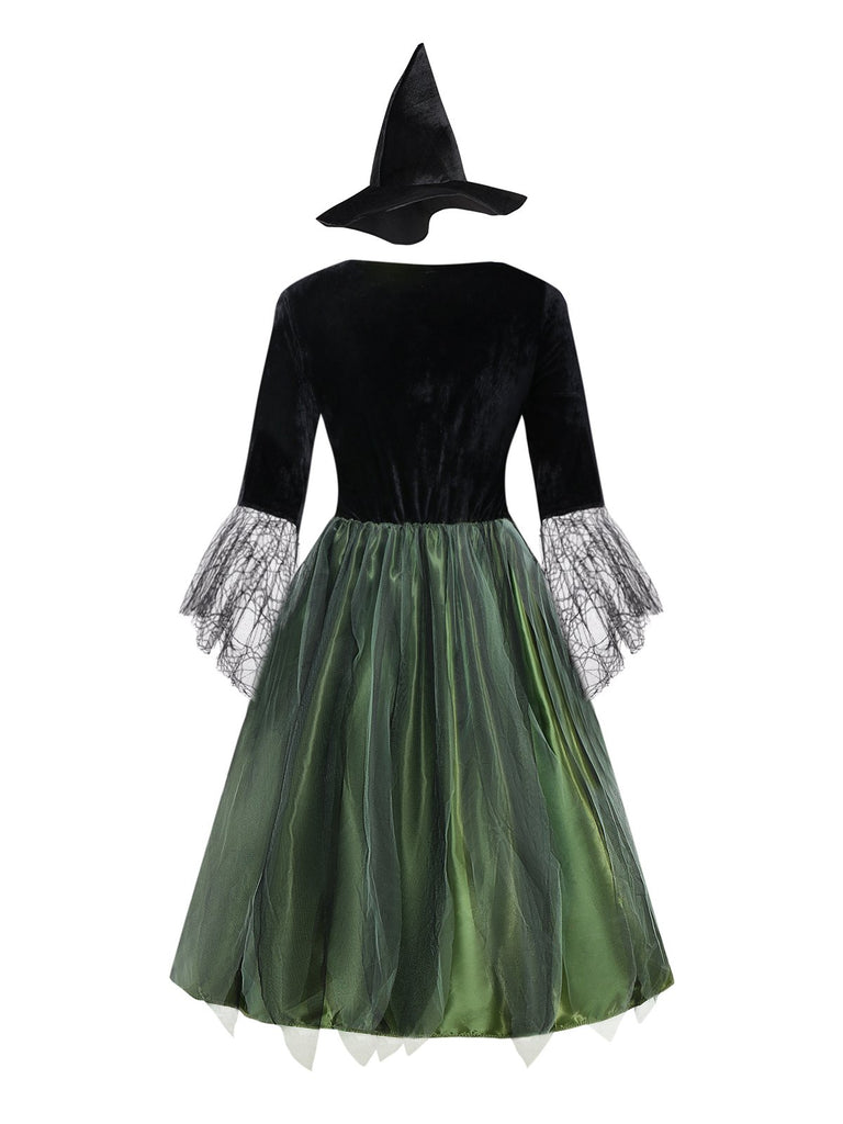 Green 1950s 3D Flower Wonderful Wizard Dress - vintage dress, retro fashion, rockabilly