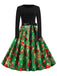 She slips into this Green 1950s Christmas Bow Belted Swing Dress and suddenly it's a 1950s daydream