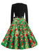 This Green 1950s Christmas Bow Belted Swing Dress wraps her in 1950s elegance, one twirl at a time