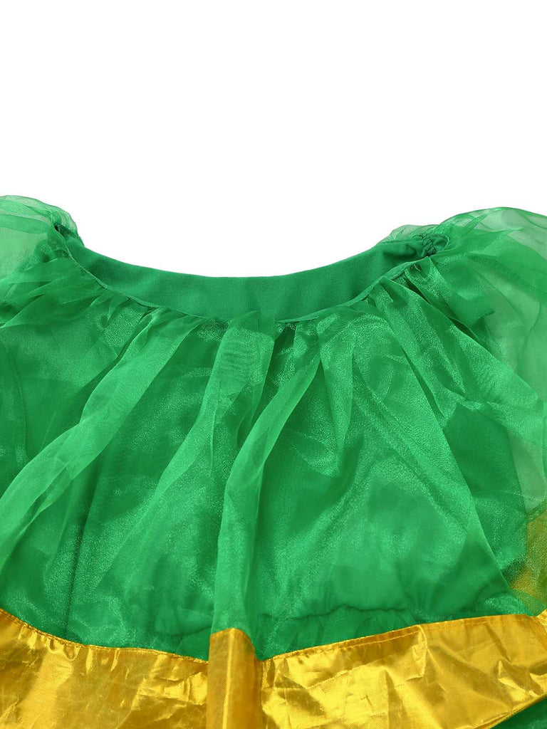 Green 1950s Christmas Tree Costume With Bell - vintage fashion, retro style