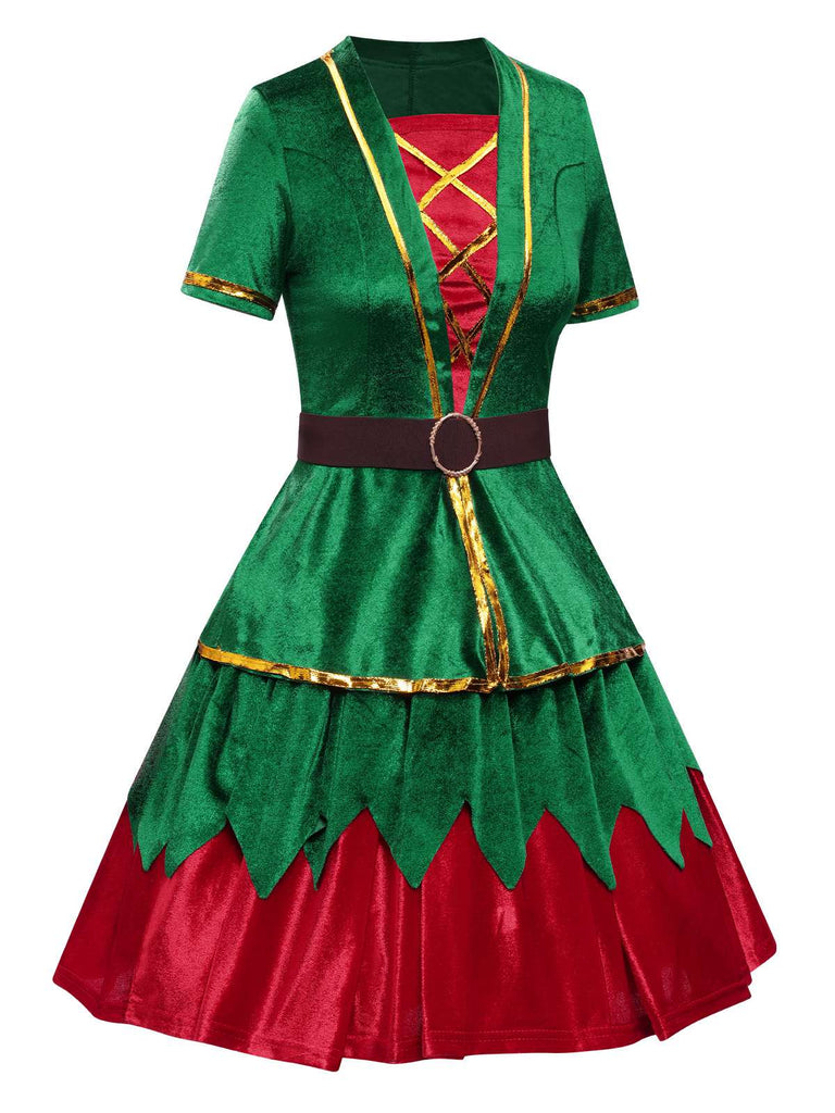 Green 1950s Christmas Tree Top & Skirt, vintage skirt, retro style - perfect for women who love vintage and retro fashion