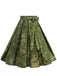 Green 1950s Floral Swing Belted Skirt, vintage skirt, retro style - perfect for women who love vintage and retro fashion