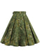 Green 1950s Floral Swing Belted Skirt, vintage skirt, retro style - perfect for women who love vintage and retro fashion