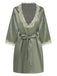 Green 1950s Guipure Lace Ruffled Hem Robe, vintage fashion, retro style - perfect for women who love vintage and retro fashion