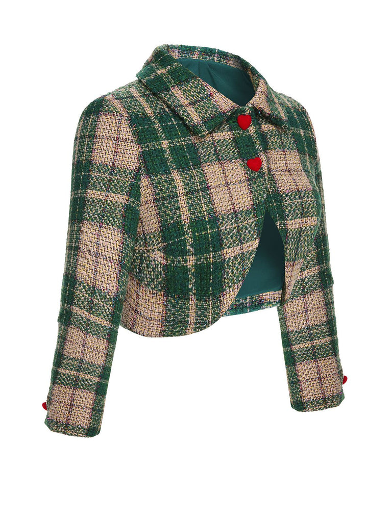 1950s Lapel Scottish Plaid Jacket | 1950s | vintage outerwear, retro jacket