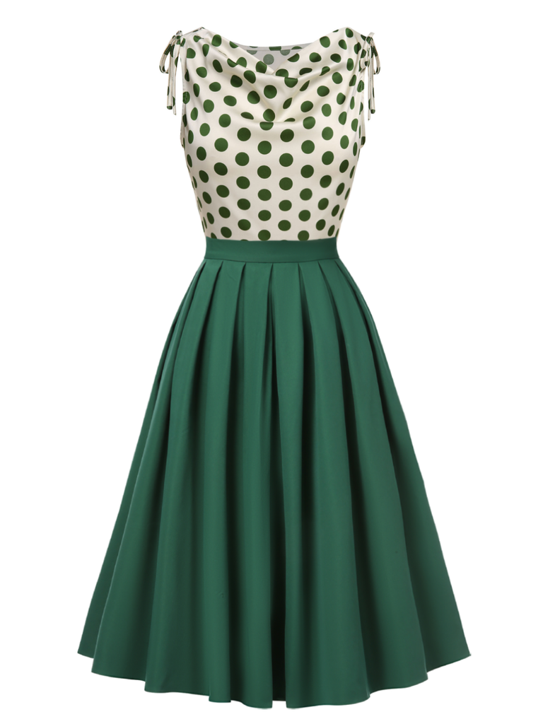 Green 1950s Solid Pleated Skirts — vintage elegance for the modern woman