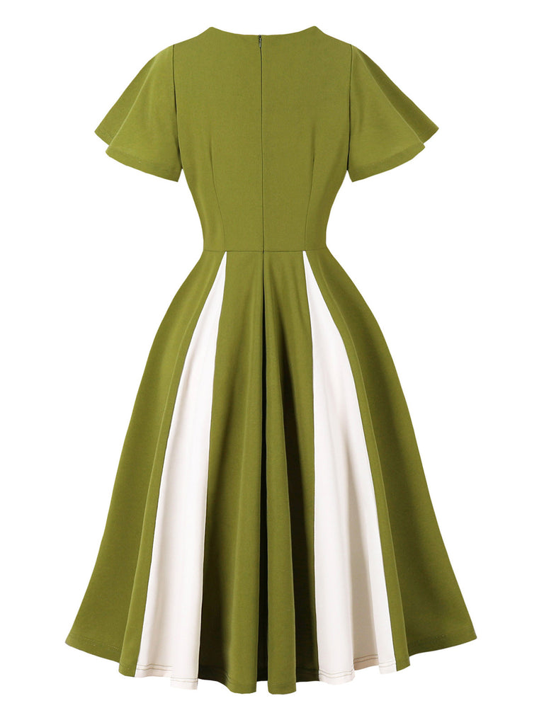 Chartreuse 1950s Vintage Dress 2