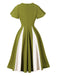 Chartreuse 1950s Vintage Dress 2