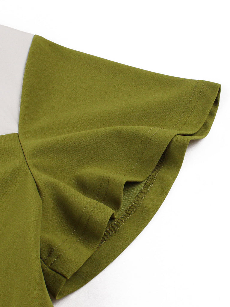 Chartreuse 1950s Vintage Dress 4