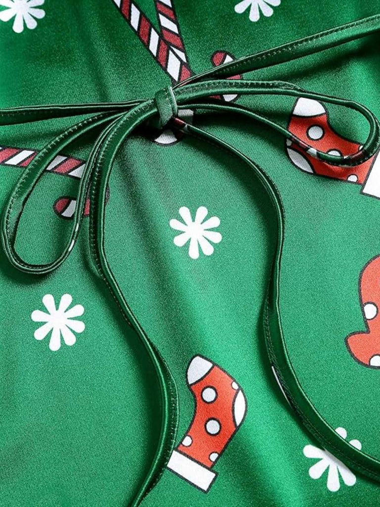 Green 1960s Christmas Cowl Neck Slip Dress - vintage dress, retro fashion