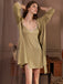 Green 1960s Lace Slit Nightgown & Robe, vintage fashion, retro style - perfect for women who love vintage and retro fashion