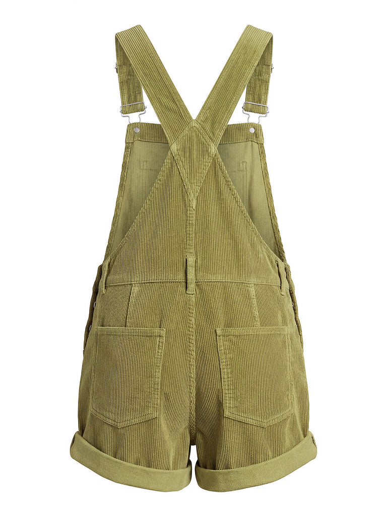 Green-1960s-Multi-Pocket-Corduroy-Romper, vintage, retro, romper