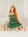 Green 1960s Pom-Pom Christmas Tree Dress - vintage dress, retro fashion