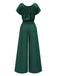 Green 1960s Sequined Wide-Leg Jumpsuit, vintage romper, retro jumpsuit - perfect for women who love vintage and retro fashion