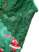 Green 1960s Slip Christmas Print Bow Nightgown - vintage nightgown, retro sleepwear