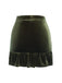 Green 1960s Solid Wrinkles Velvet Skirt, vintage skirt, retro style - perfect for women who love vintage and retro fashion