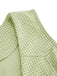 Green 1960s V-Neck Houndstooth Sleeveless Dress - vintage dress, retro fashion