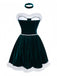 Green 1960s Velvet Fringe Strapless Mini Dress - vintage dress, retro fashion