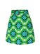 This Green 1960s Vintage Floral Belted Mini Skirt spins 1960s stories with every step