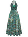 Green 1940s Ruffle Collar Swing Dress 3