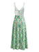 Green-1970s-Boho-Paisley-Floral-Cutout-Backless-Midi-Dress, vintage, retro, dress