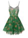 Green 1970s Christmas Lace-Up Nightgown, vintage fashion, retro style - perfect for women who love vintage and retro fashion