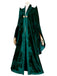 Green 1970s Halloween Velvet Witch Costume Cloak - vintage fashion, retro style