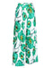 Green 1970s Oil Painting Floral Wide-Leg Pants, vintage fashion, retro style - perfect for women who love vintage and retro fashion