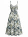 Green 1970s Tropical Floral Boho Cami Dress - vintage dress, retro fashion, floral print for vintage lovers