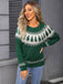 Green 1980s Christmas Tree Fair Isle Sweater - vintage fashion, retro style