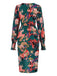 1980s Surplice Floral Tulip Hem | 1980s | vintage dress, retro fashion