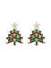 She adds this Green Christmas Tree & Star Rhinestones Earrings and suddenly it's vintage perfection